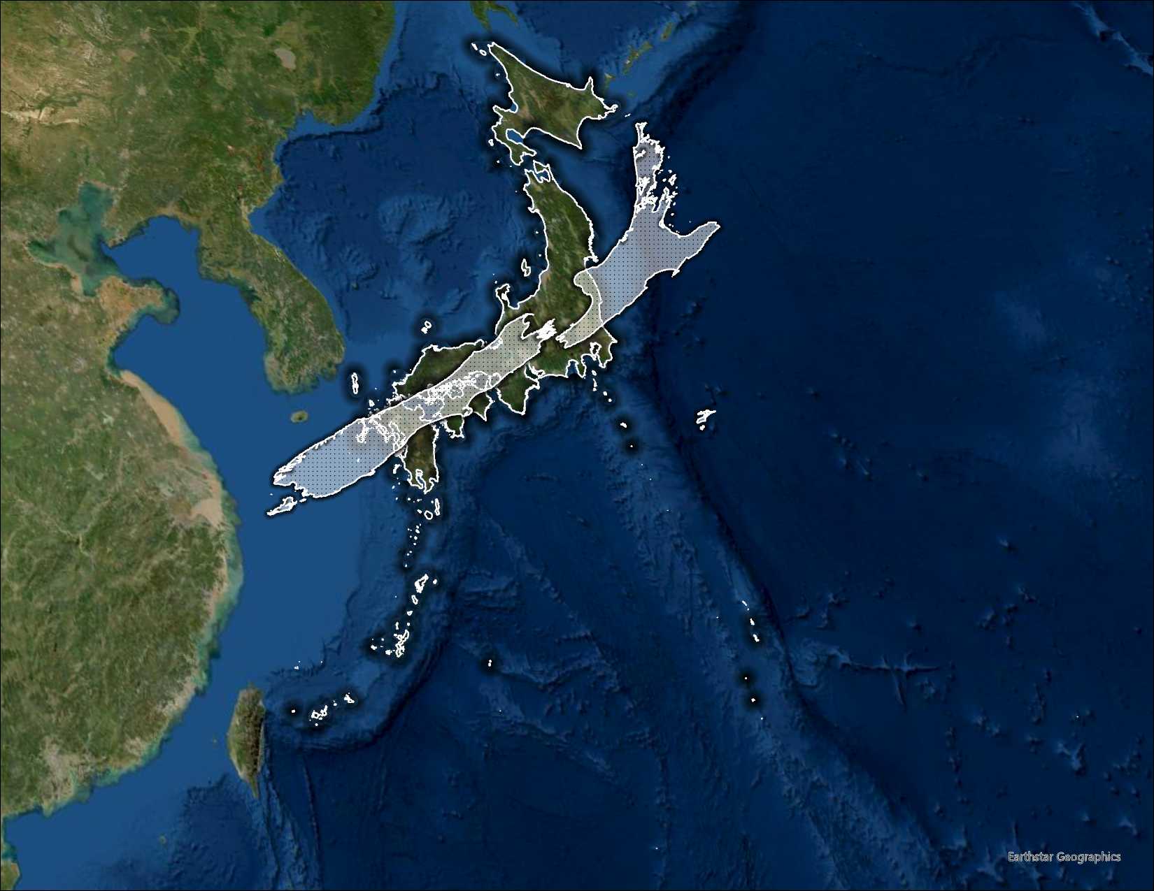 Comparing the size of New Zeland and Japan