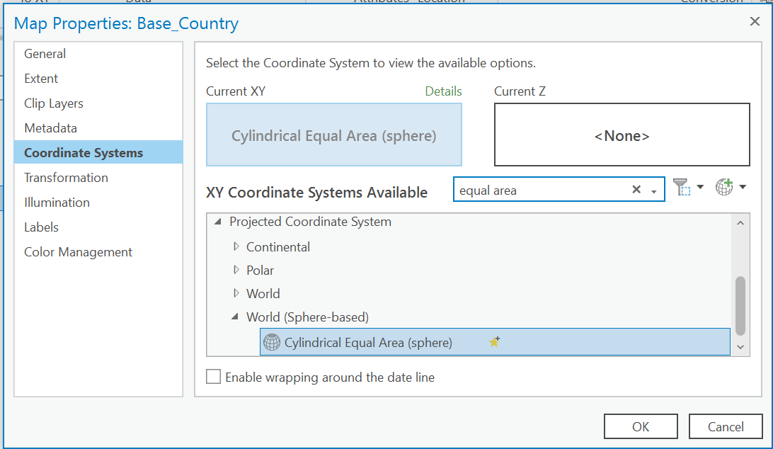 Map Coordinate System