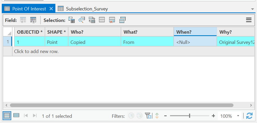 Create Point Feature