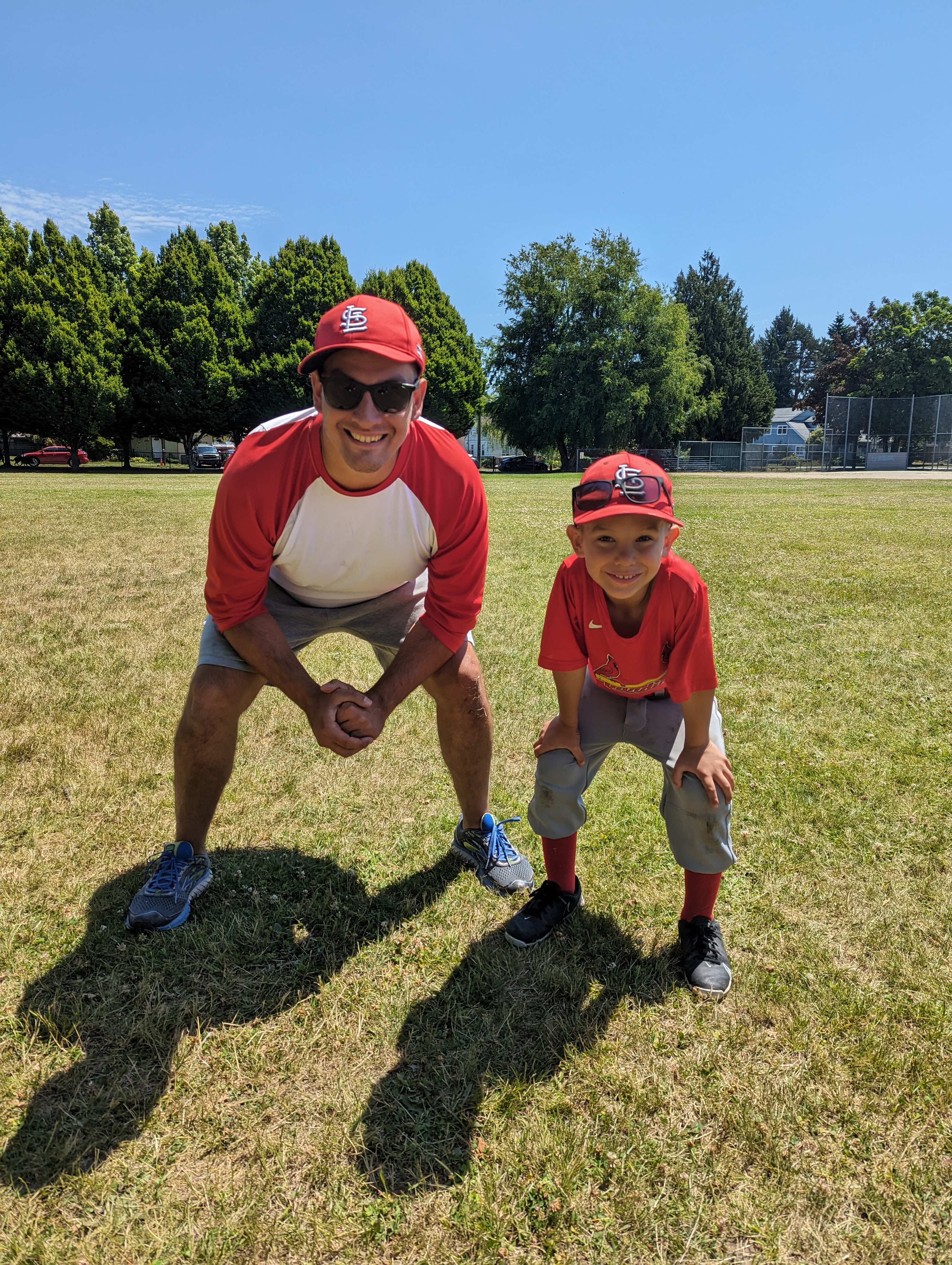 Ryan Ulsberger coaching his son.